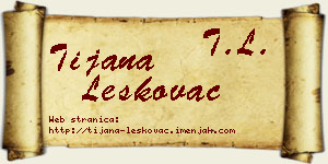Tijana Leskovac vizit kartica